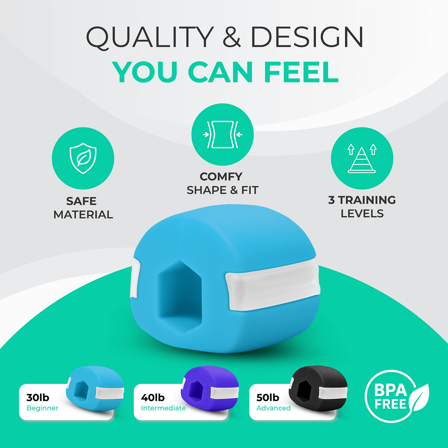Jaw Exerciser & Muscle Trainer (3 Levels)